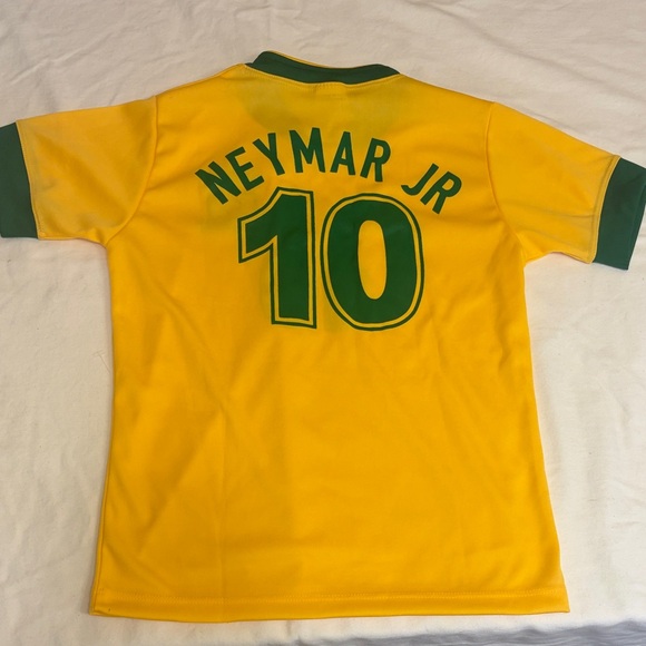 Kids Brazil Soccer Neymar Jr. Jersey - Yellow & Green - Picture 2 of 9